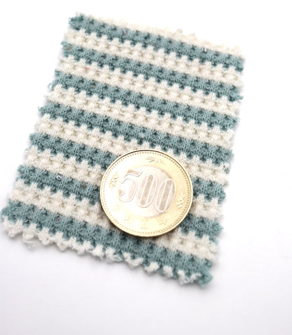 【25SS-362】先染めボーダーワッフルニット　/0.5ｙあたり = ～1025円