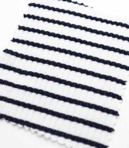【25SS-368】先染めボーダーテレコニット　/0.5ｙあたり = ～ 860円