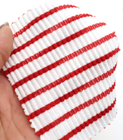 【25SS-368】先染めボーダーテレコニット　/0.5ｙあたり = ～ 860円