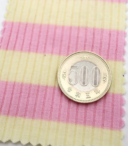【25SS-365】先染めボーダーテレコニット　/0.5ｙあたり = ～ 900円