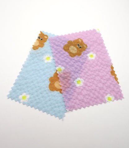 【25SS-245】くまちゃん×フラワープリントシアーサッカー　/0.5ｙあたり = ～760円
