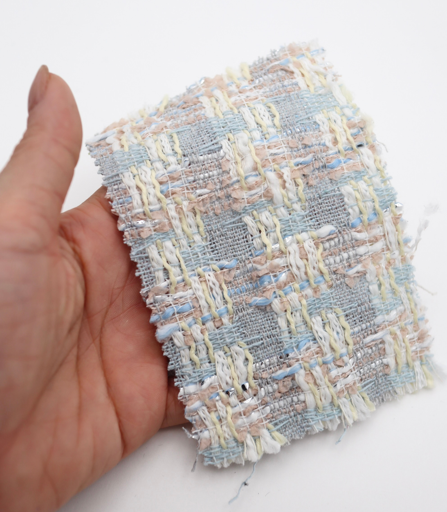 【25SS-331】ラメ糸入りミックスヤーンツイード　/0.5ｙあたり=～1055円