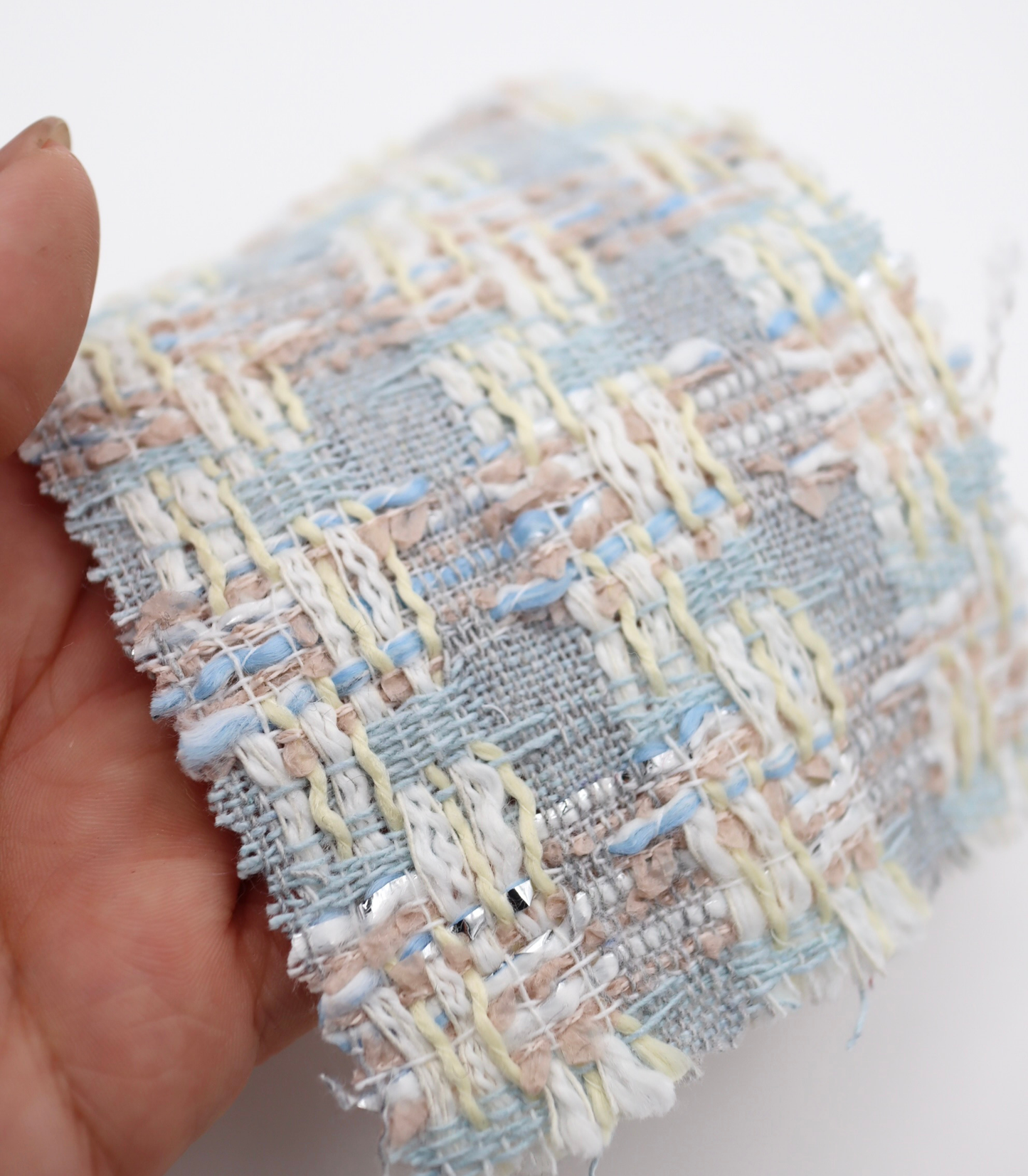 【25SS-331】ラメ糸入りミックスヤーンツイード　/0.5ｙあたり=～1055円