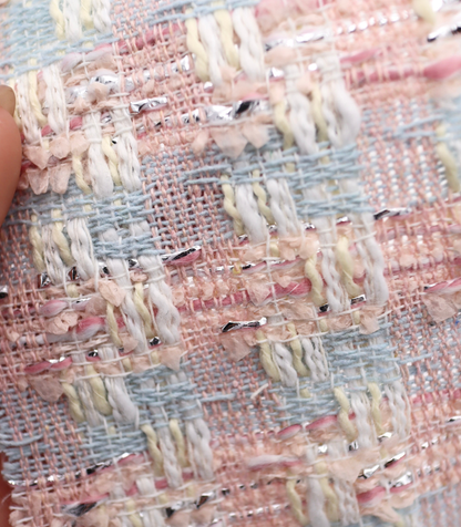 【25SS-331】ラメ糸入りミックスヤーンツイード　/0.5ｙあたり=～1055円