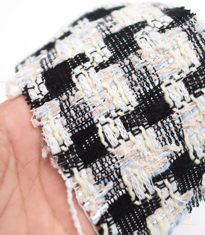 【25SS-331】ラメ糸入りミックスヤーンツイード　/0.5ｙあたり=～1055円