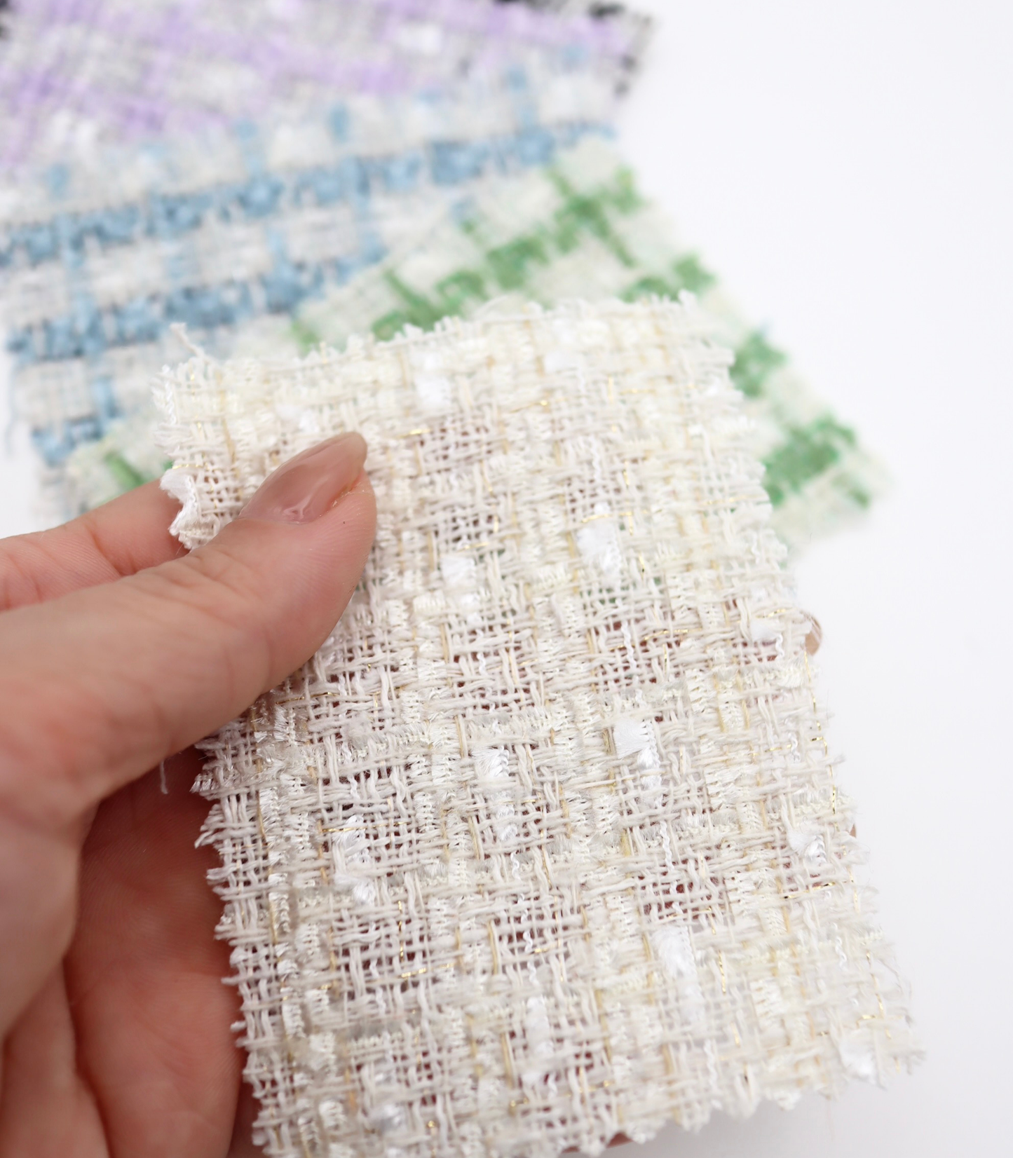 【25SS-350】フリンジヤーンミックスツイード　/0.5ｙあたり=～1020円