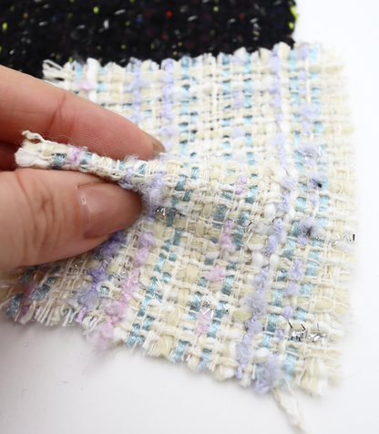 【25SS-329】ラメ糸ミックスヤーンツイード　/0.5ｙあたり=～1165円
