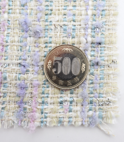 【25SS-329】ラメ糸ミックスヤーンツイード　/0.5ｙあたり=～1165円