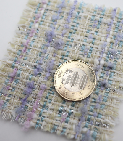【25SS-329】ラメ糸ミックスヤーンツイード　/0.5ｙあたり=～1165円