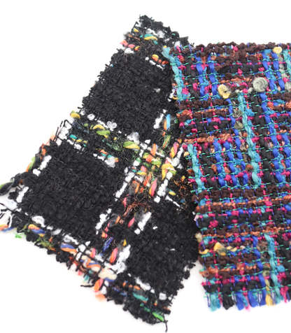 【25SS-330】ミックスカラフルヤーンツィード　/0.5ｙあたり=～1125円