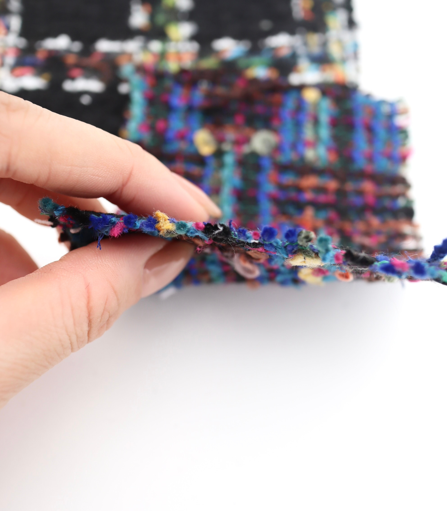 【25SS-330】ミックスカラフルヤーンツィード　/0.5ｙあたり=～1125円