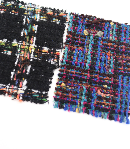 【25SS-330】ミックスカラフルヤーンツィード　/0.5ｙあたり=～1125円