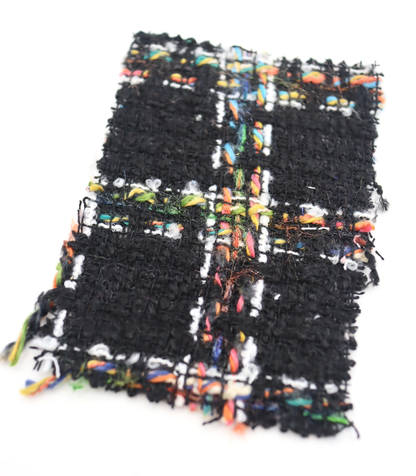 【25SS-330】ミックスカラフルヤーンツィード　/0.5ｙあたり=～1125円