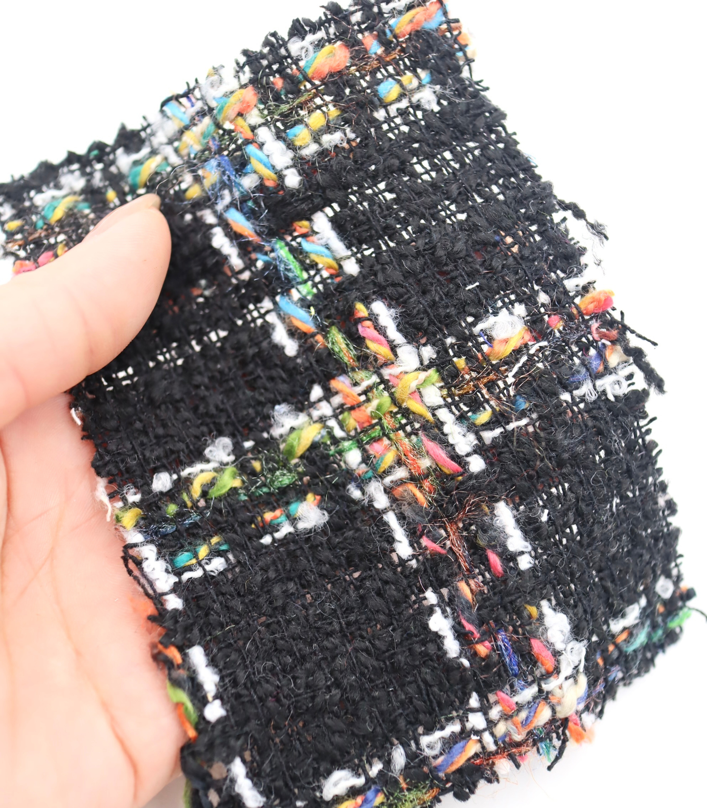 【25SS-330】ミックスカラフルヤーンツィード　/0.5ｙあたり=～1125円