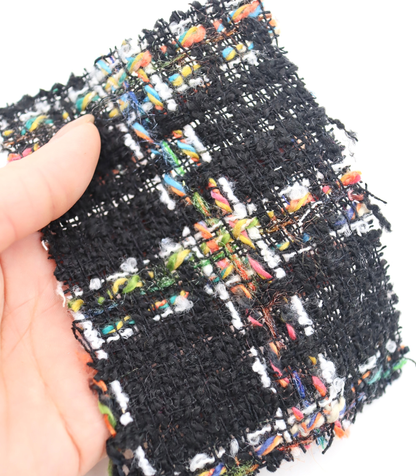 【25SS-330】ミックスカラフルヤーンツィード　/0.5ｙあたり=～1125円