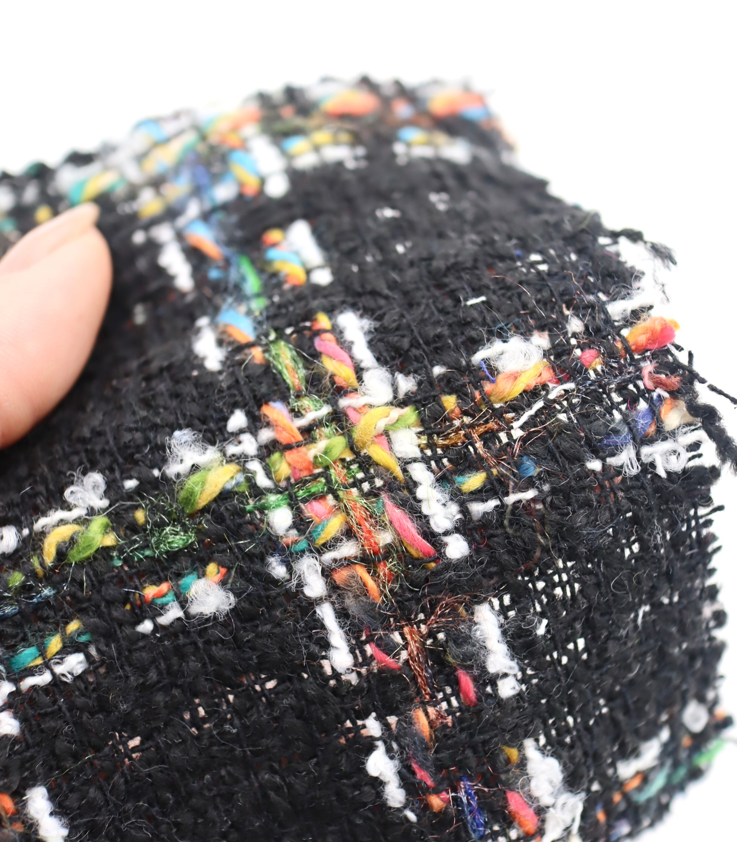 【25SS-330】ミックスカラフルヤーンツィード　/0.5ｙあたり=～1125円