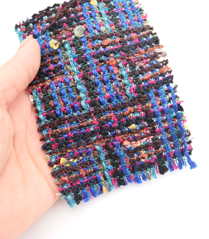 【25SS-330】ミックスカラフルヤーンツィード　/0.5ｙあたり=～1125円