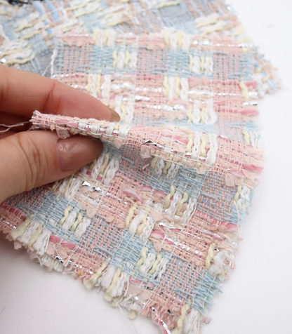 【25SS-331】ラメ糸入りミックスヤーンツイード　/0.5ｙあたり=～1055円