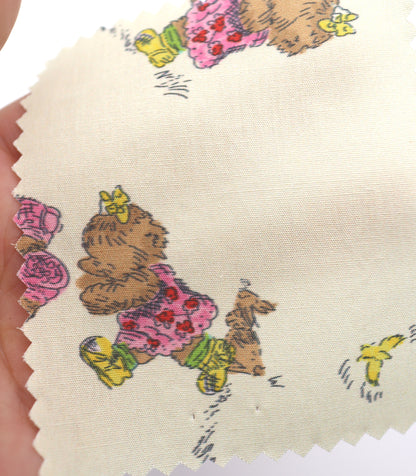 【25SS-246】追いかけっこクマちゃんプリント綿ローン　/0.5ｙあたり = ～850円