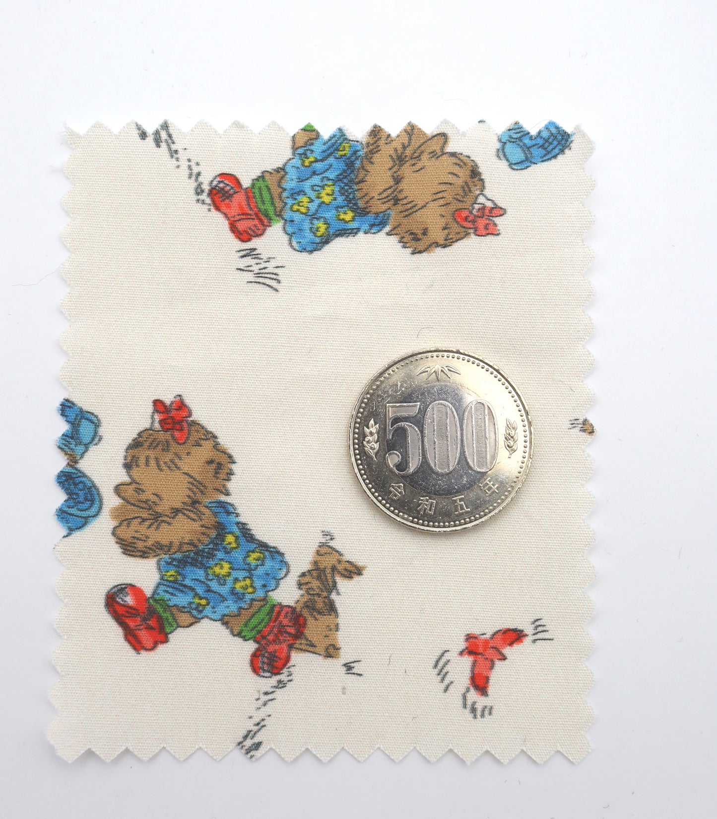 【25SS-246】追いかけっこクマちゃんプリント綿ローン　/0.5ｙあたり = ～850円