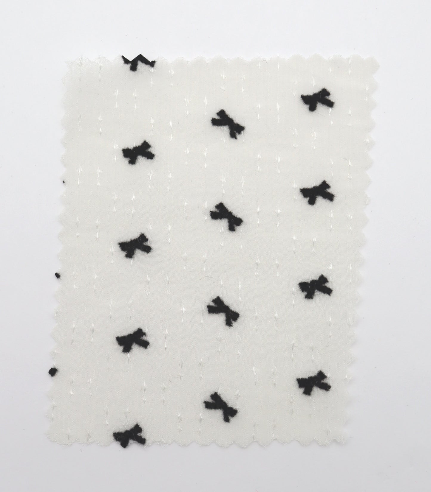 【25SS-248】ハートorリボンフロッキープリントきらきら楊柳シフォン　/0.5ｙあたり = ～650円