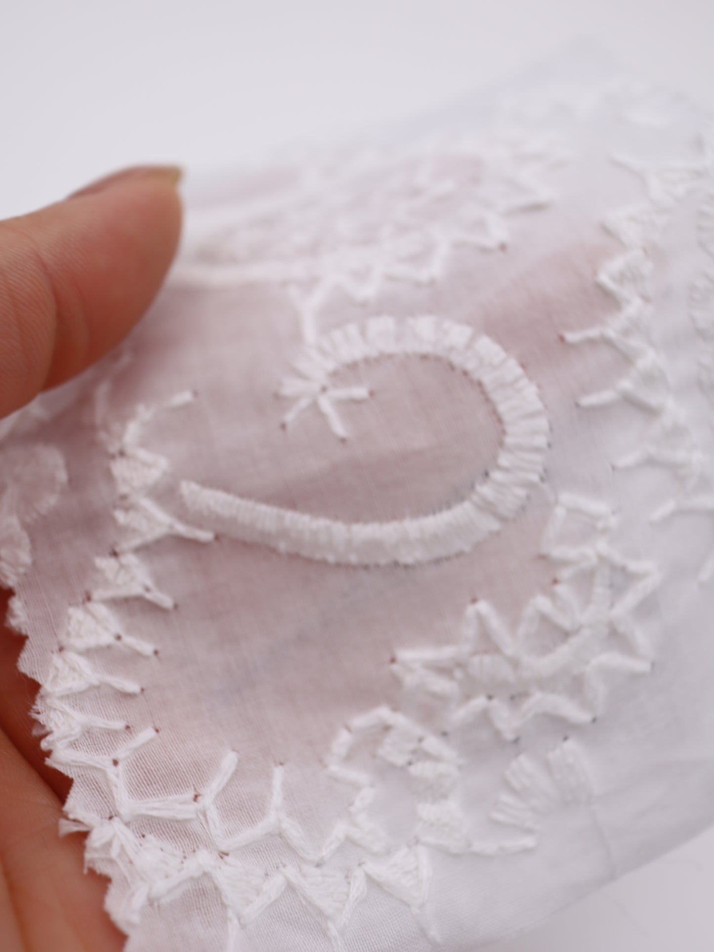 綿100%・ペイズリー刺繍レース生地｜【生地幅】約132センチ 【混率】綿100％｜春夏ブラウス・ワンピース・子供服向け 26SS-102