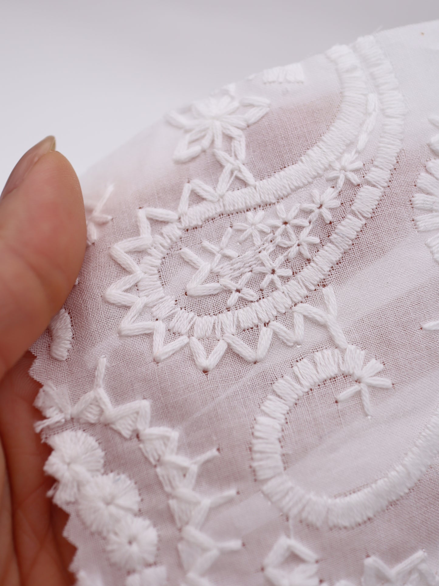 綿100%・ペイズリー刺繍レース生地｜【生地幅】約132センチ 【混率】綿100％｜春夏ブラウス・ワンピース・子供服向け 26SS-102
