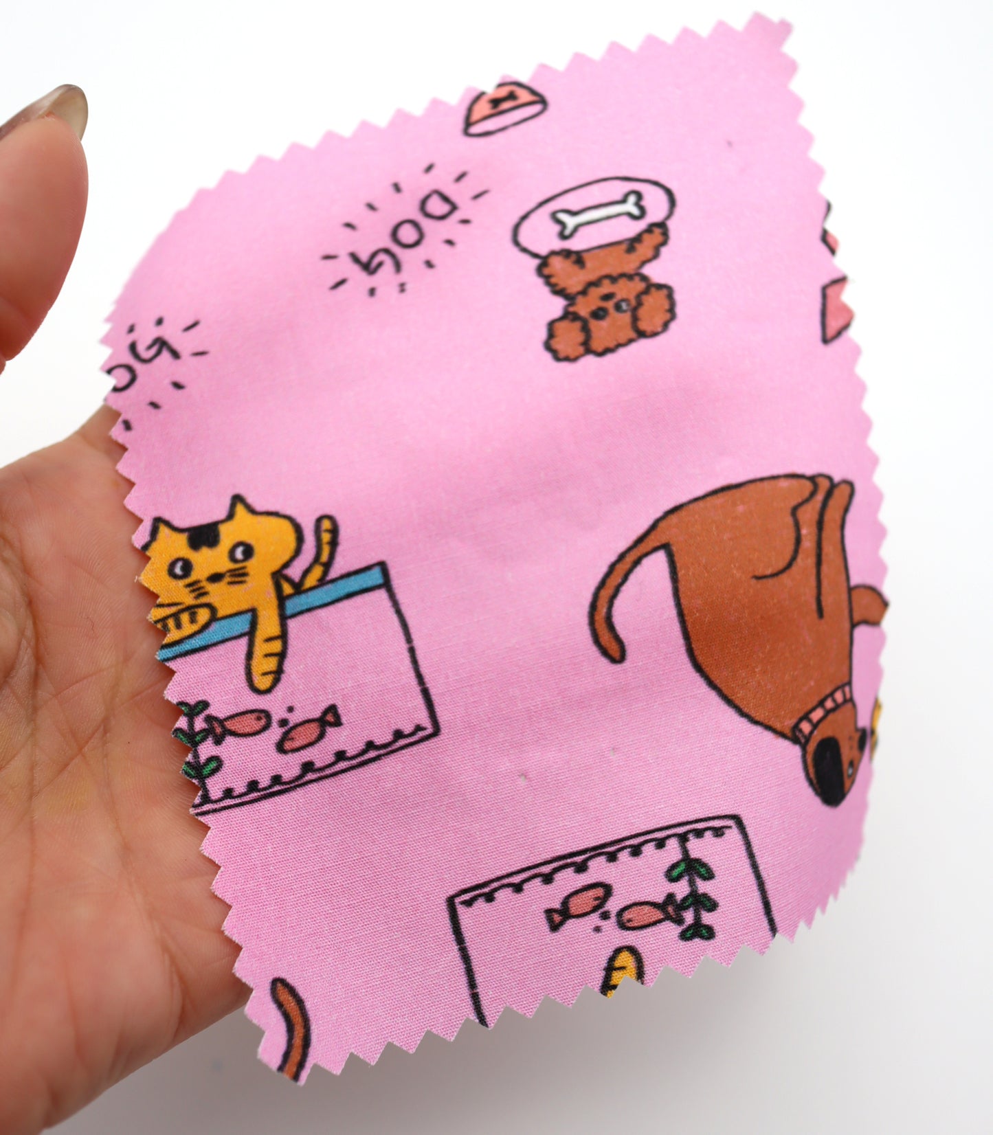 【25SS-253】仲良しワンにゃんずプリント綿ローン　/0.5ｙあたり = ～850円