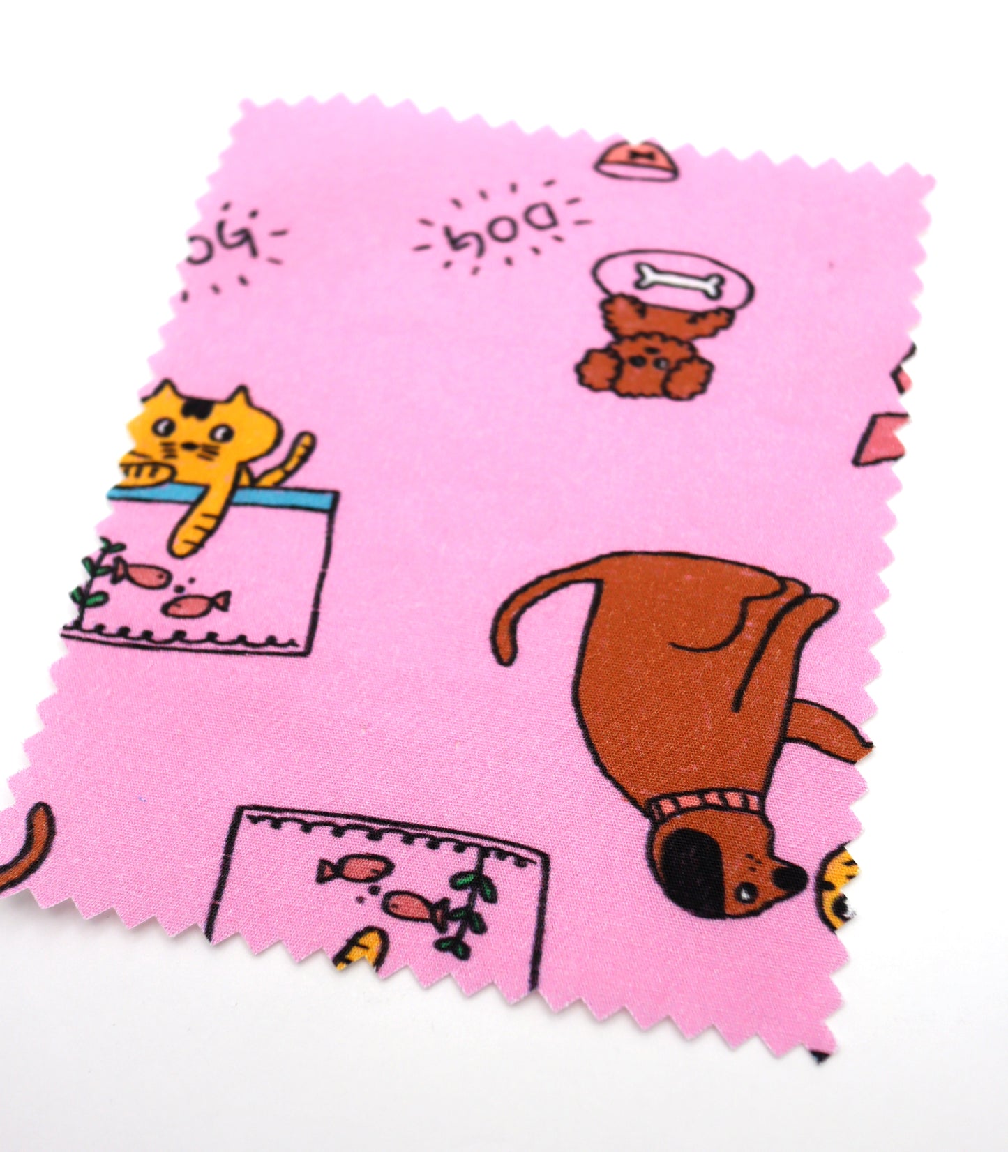 【25SS-253】仲良しワンにゃんずプリント綿ローン　/0.5ｙあたり = ～850円