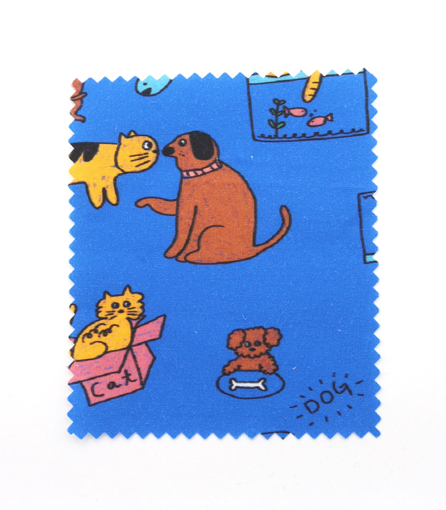 【25SS-253】仲良しワンにゃんずプリント綿ローン　/0.5ｙあたり = ～850円