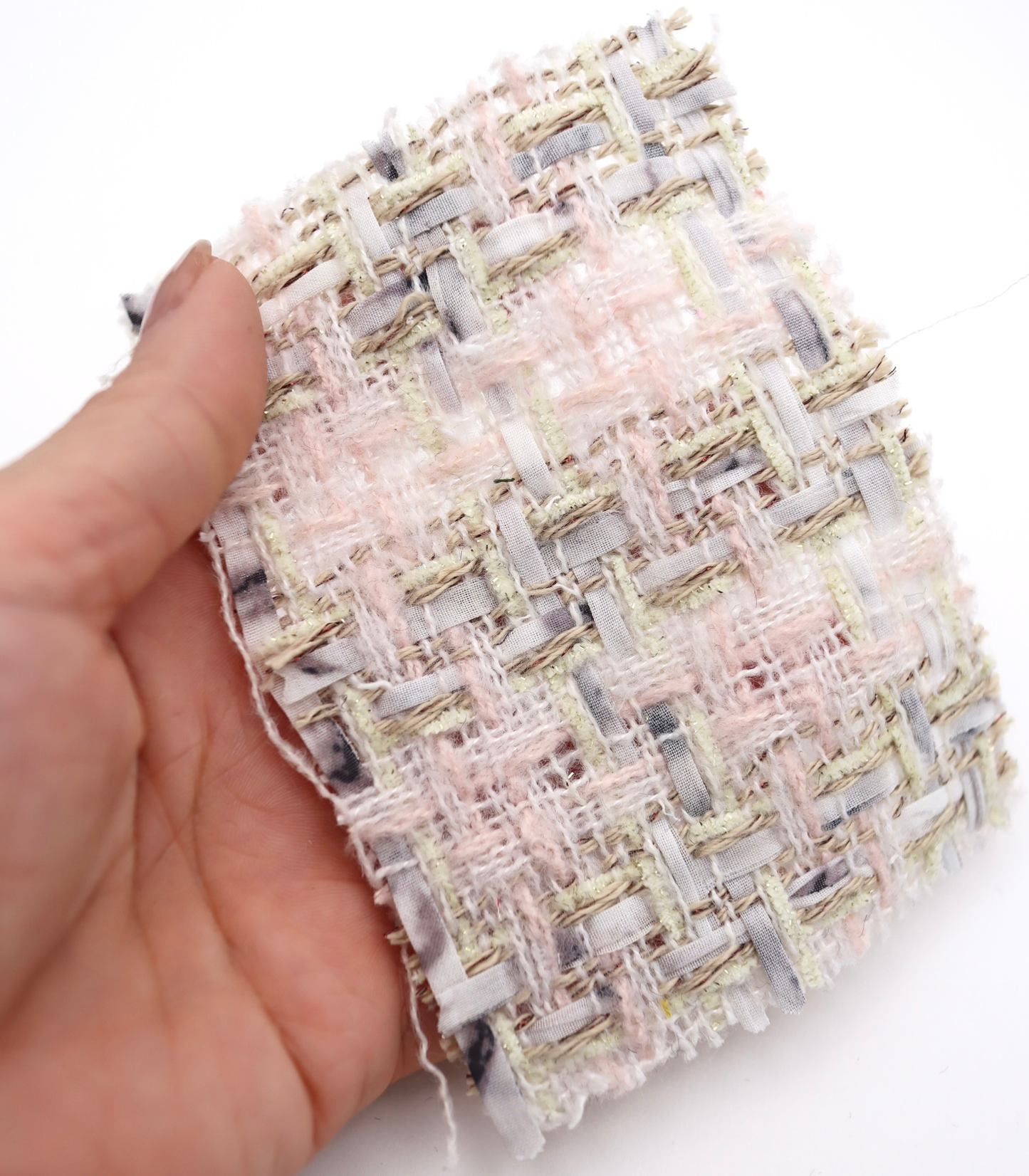 【25SS-337】テープヤーンラメ混ツイード　/0.5ｙあたり=～1220円