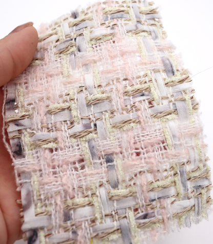 【25SS-337】テープヤーンラメ混ツイード　/0.5ｙあたり=～1220円