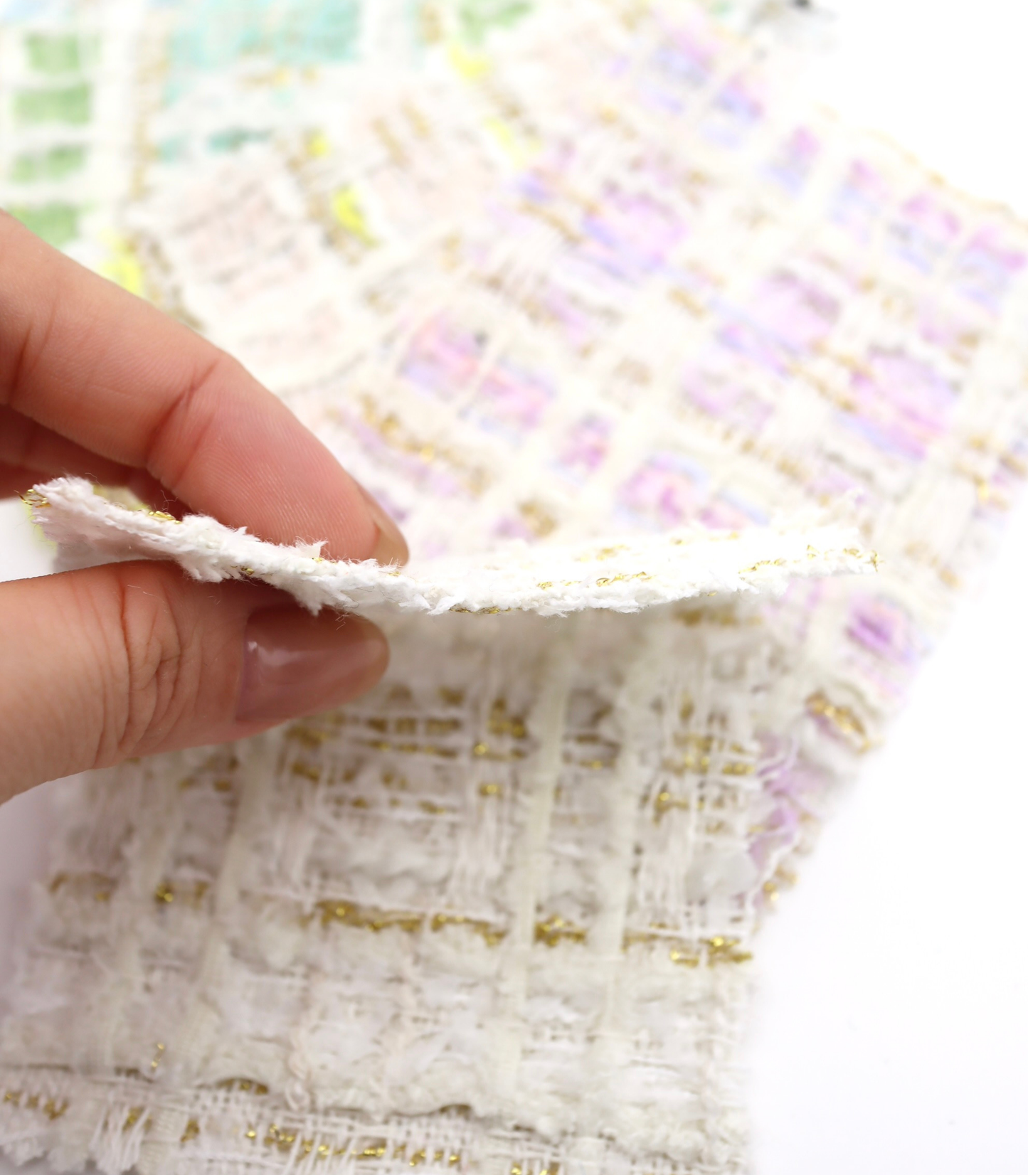 【25SS-338】テープヤーンラメ混ツィード　/0.5ｙあたり=～1235円