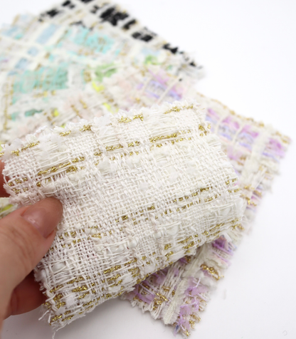 【25SS-338】テープヤーンラメ混ツィード　/0.5ｙあたり=～1235円