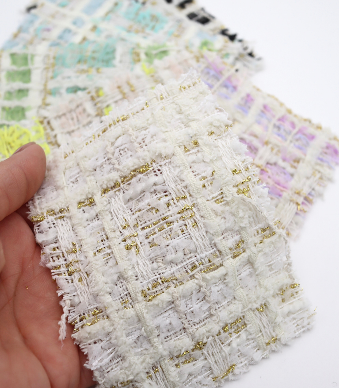 【25SS-338】テープヤーンラメ混ツィード　/0.5ｙあたり=～1235円