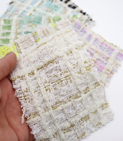 【25SS-338】テープヤーンラメ混ツィード　/0.5ｙあたり=～1235円