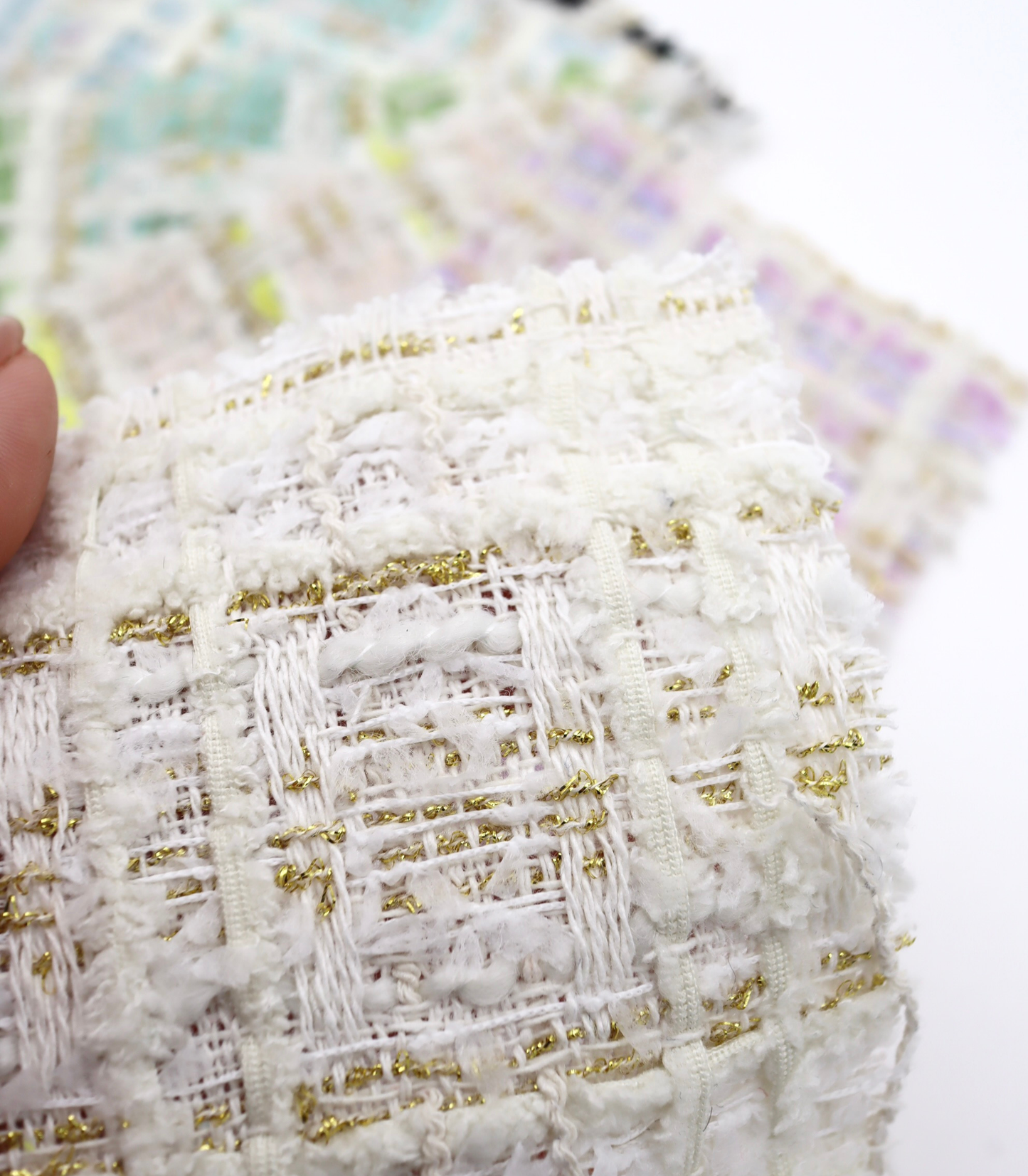 【25SS-338】テープヤーンラメ混ツィード　/0.5ｙあたり=～1235円