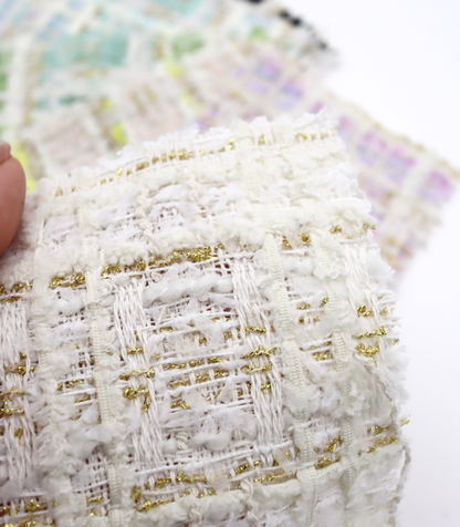 【25SS-338】テープヤーンラメ混ツィード　/0.5ｙあたり=～1235円