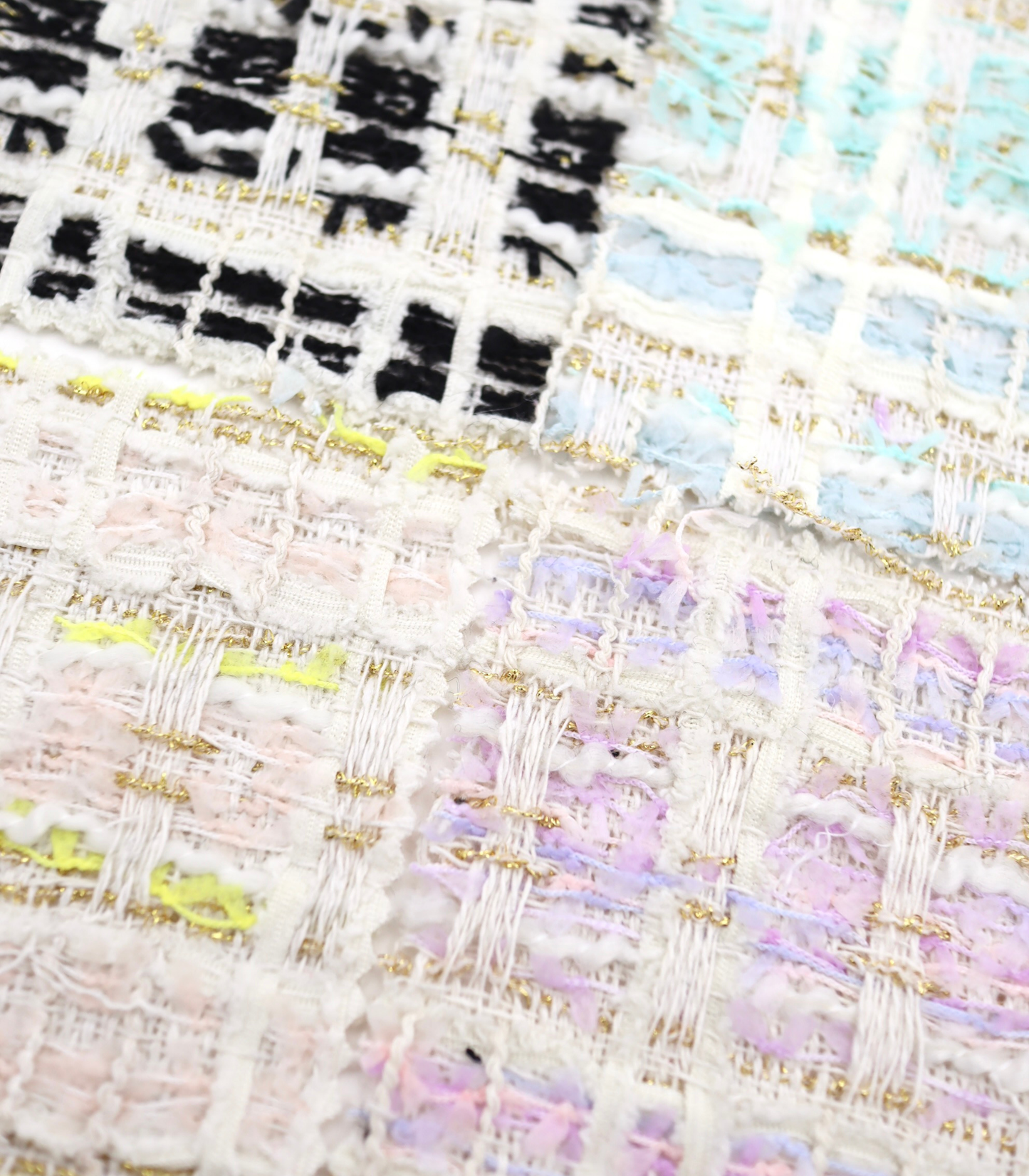 【25SS-338】テープヤーンラメ混ツィード　/0.5ｙあたり=～1235円