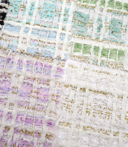 【25SS-338】テープヤーンラメ混ツィード　/0.5ｙあたり=～1235円