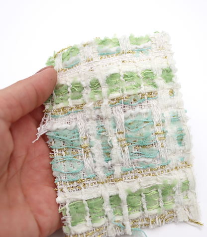 【25SS-338】テープヤーンラメ混ツィード　/0.5ｙあたり=～1235円