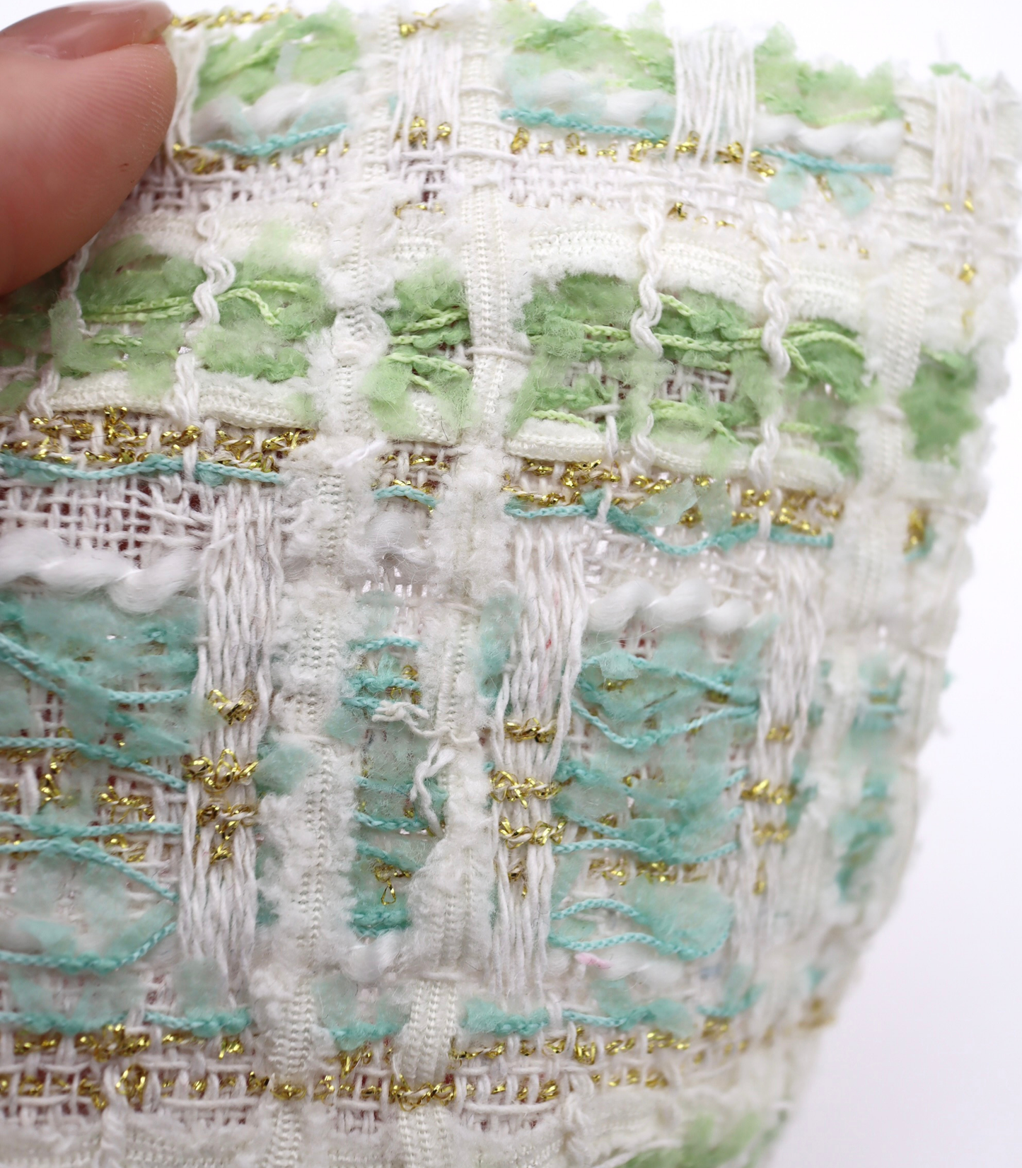 【25SS-338】テープヤーンラメ混ツィード　/0.5ｙあたり=～1235円