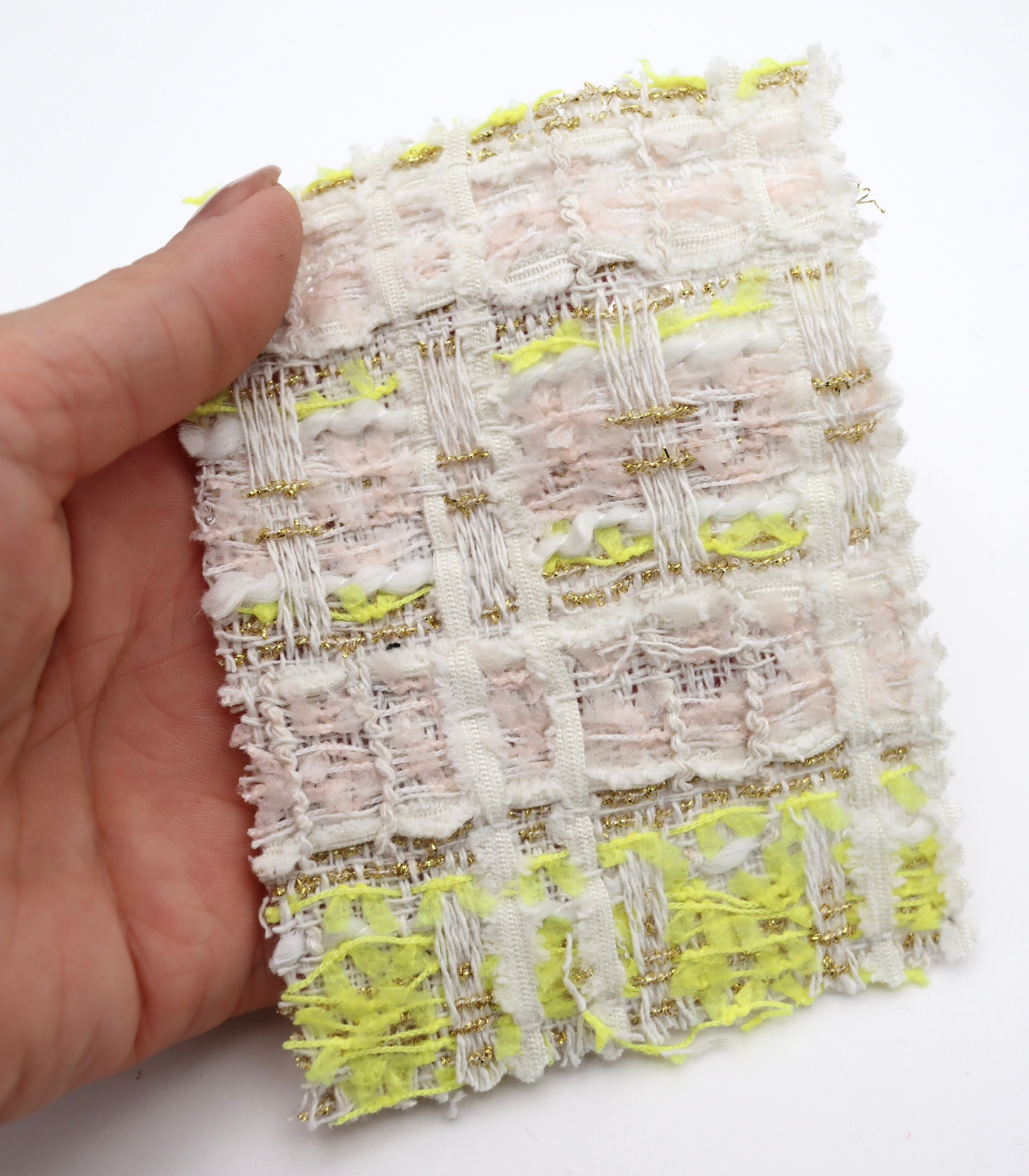 【25SS-338】テープヤーンラメ混ツィード　/0.5ｙあたり=～1235円