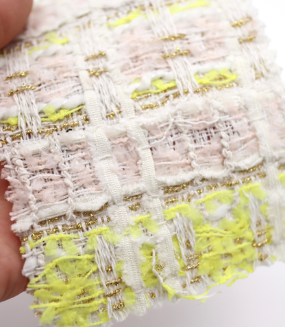 【25SS-338】テープヤーンラメ混ツィード　/0.5ｙあたり=～1235円