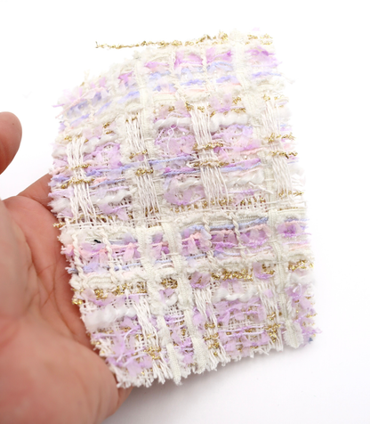 【25SS-338】テープヤーンラメ混ツィード　/0.5ｙあたり=～1235円