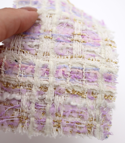 【25SS-338】テープヤーンラメ混ツィード　/0.5ｙあたり=～1235円