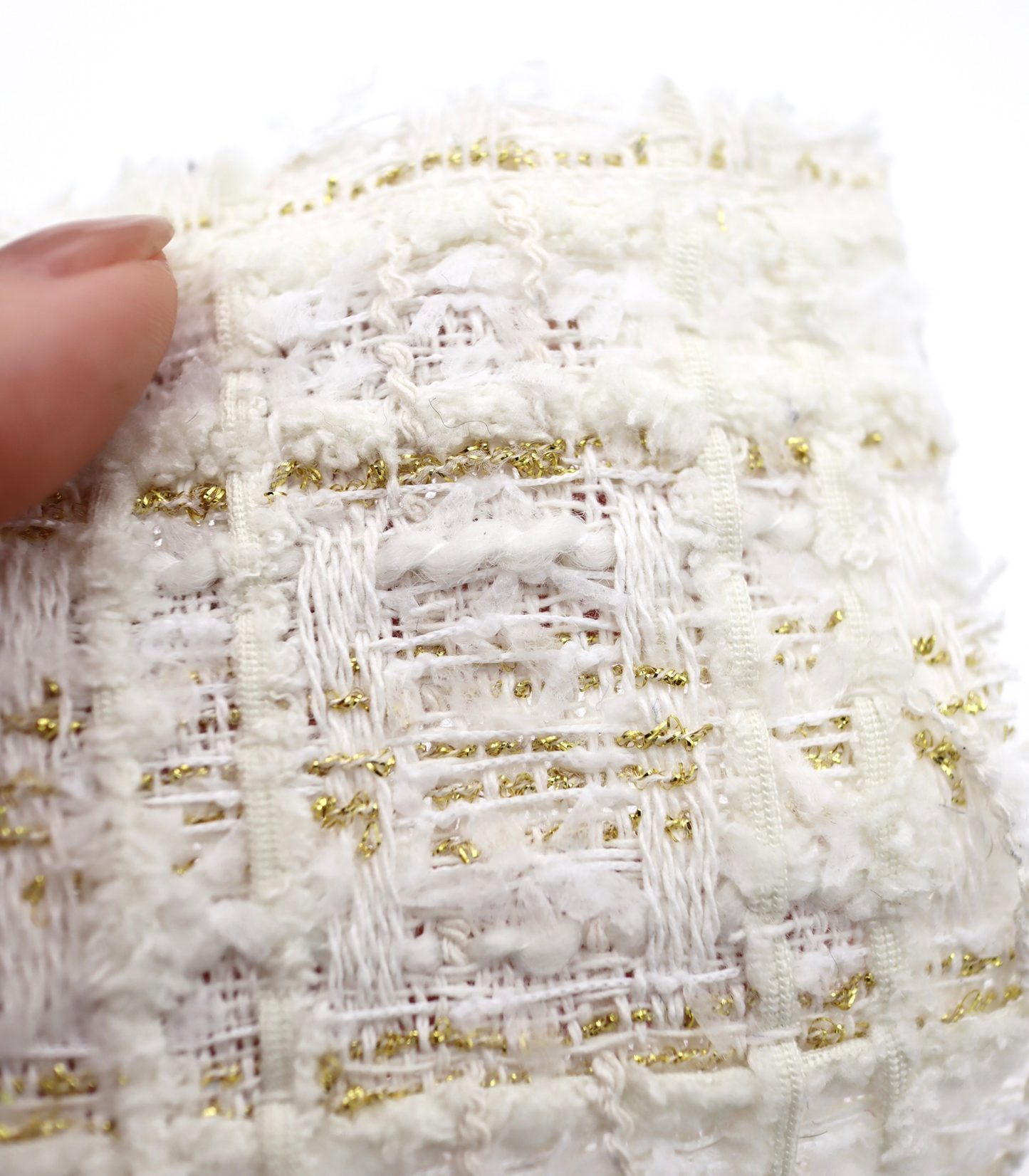 【25SS-338】テープヤーンラメ混ツィード　/0.5ｙあたり=～1235円