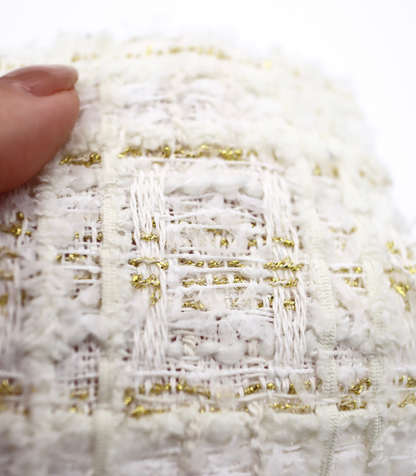 【25SS-338】テープヤーンラメ混ツィード　/0.5ｙあたり=～1235円