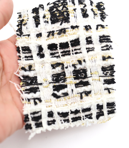【25SS-338】テープヤーンラメ混ツィード　/0.5ｙあたり=～1235円