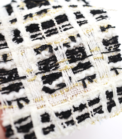 【25SS-338】テープヤーンラメ混ツィード　/0.5ｙあたり=～1235円